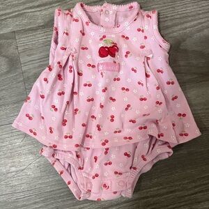 Baby cherry romper/dress